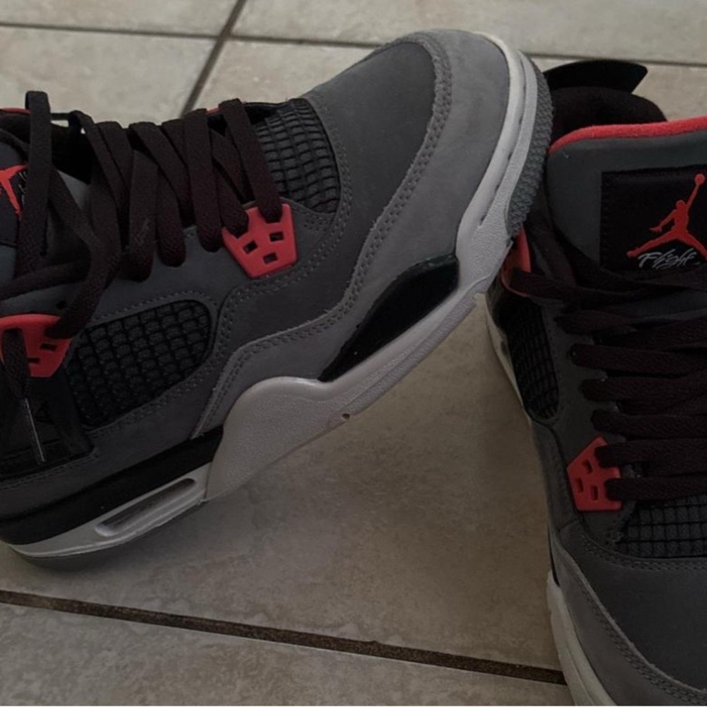 Jordan Gray and Red Sneakers Iconic Design